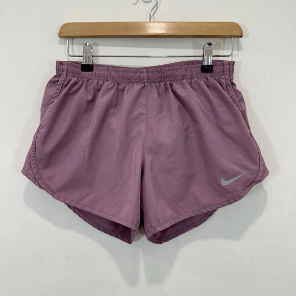 Nike Pants - Nike Running Short Women Medium Lilac Elastic Waist Drawcord Lined Dri-Fit
